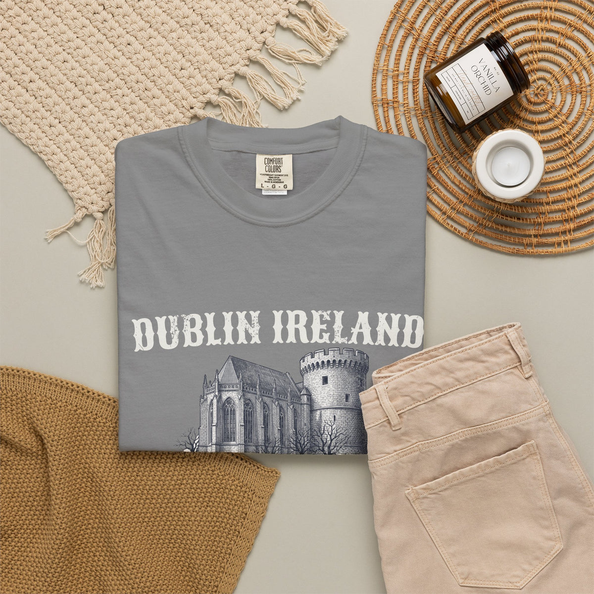 Dublin Ireland Castle Pen and Ink Sketch T-Shirt