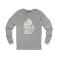 Michigan Vintage Letters Map Long Sleeve Tee