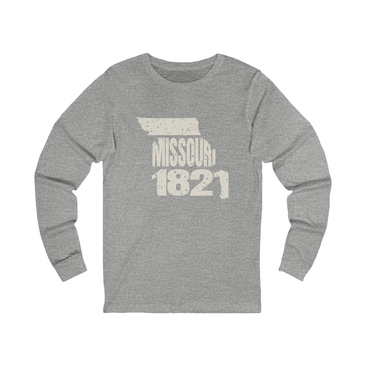 Missouri Vintage Letters Map Long Sleeve Tee