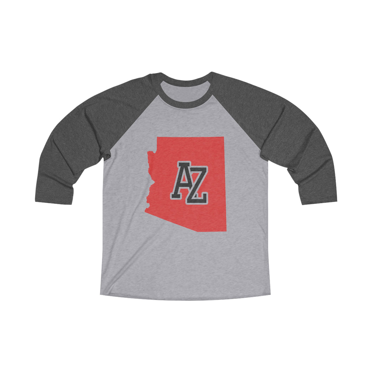 Arizona Varsity Monogram Map Raglan 3/4 Sleeve Tee