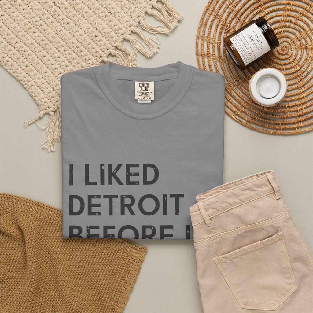 I Liked Detroit Before It Was Cool Retro Hometown T-Shirt