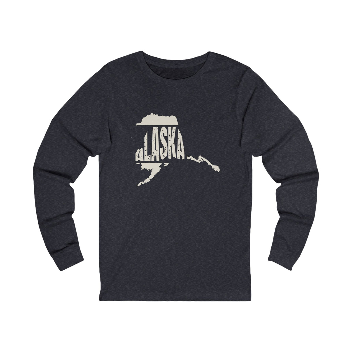 Alaska Vintage Letters Map Long Sleeve Tee