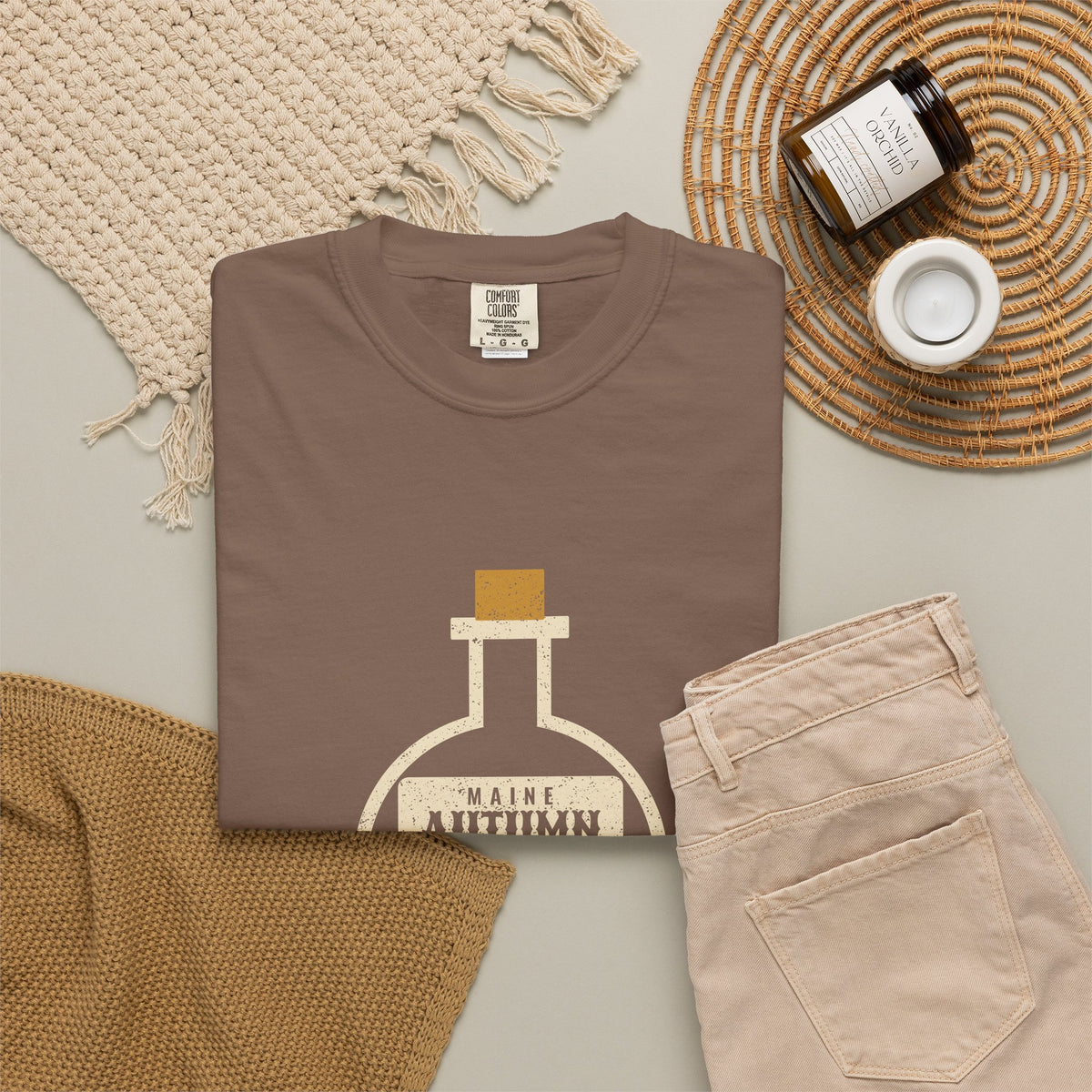 Maine Autumn Apothecary Flask T-Shirt