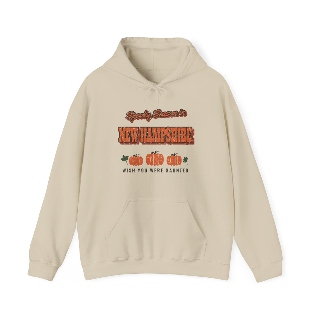 Spooky Season in New Hampshire Vintage Postcard Hoodie