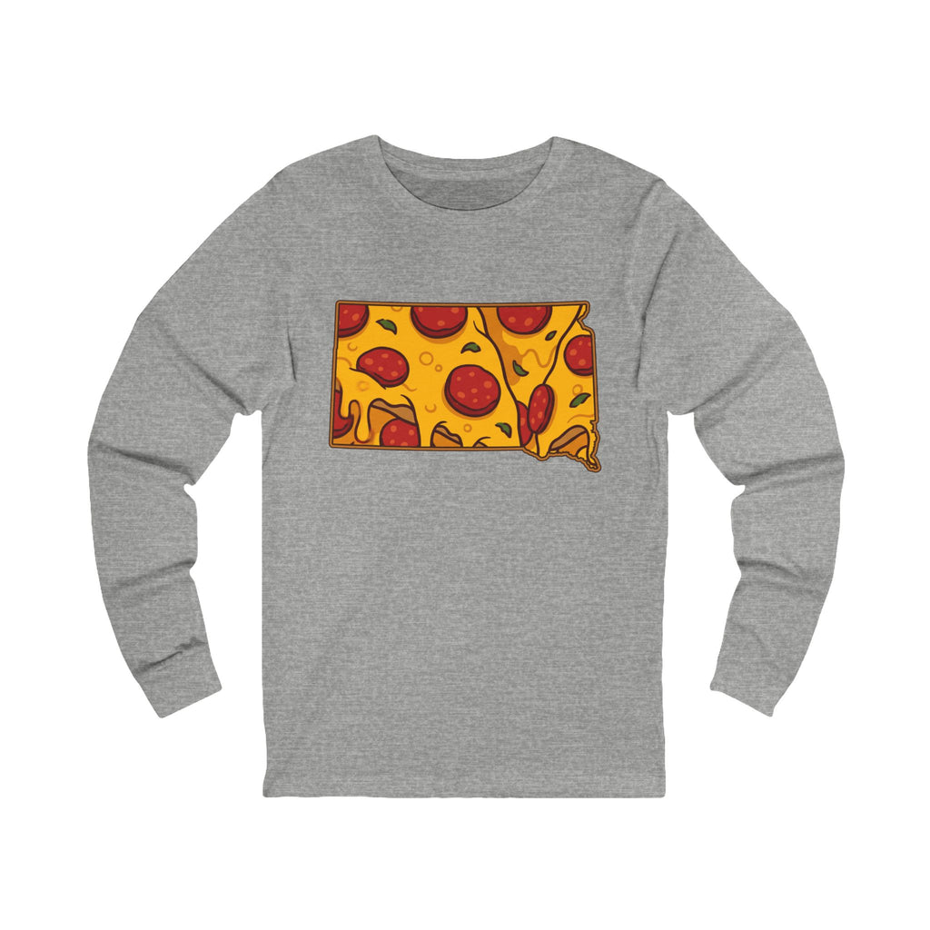 South Dakota Pizza Map Long Sleeve Tee