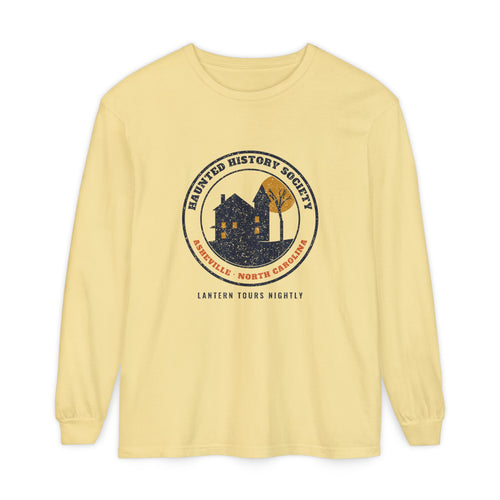 Asheville North Carolina Haunted History Society Seal Long Sleeve Tee