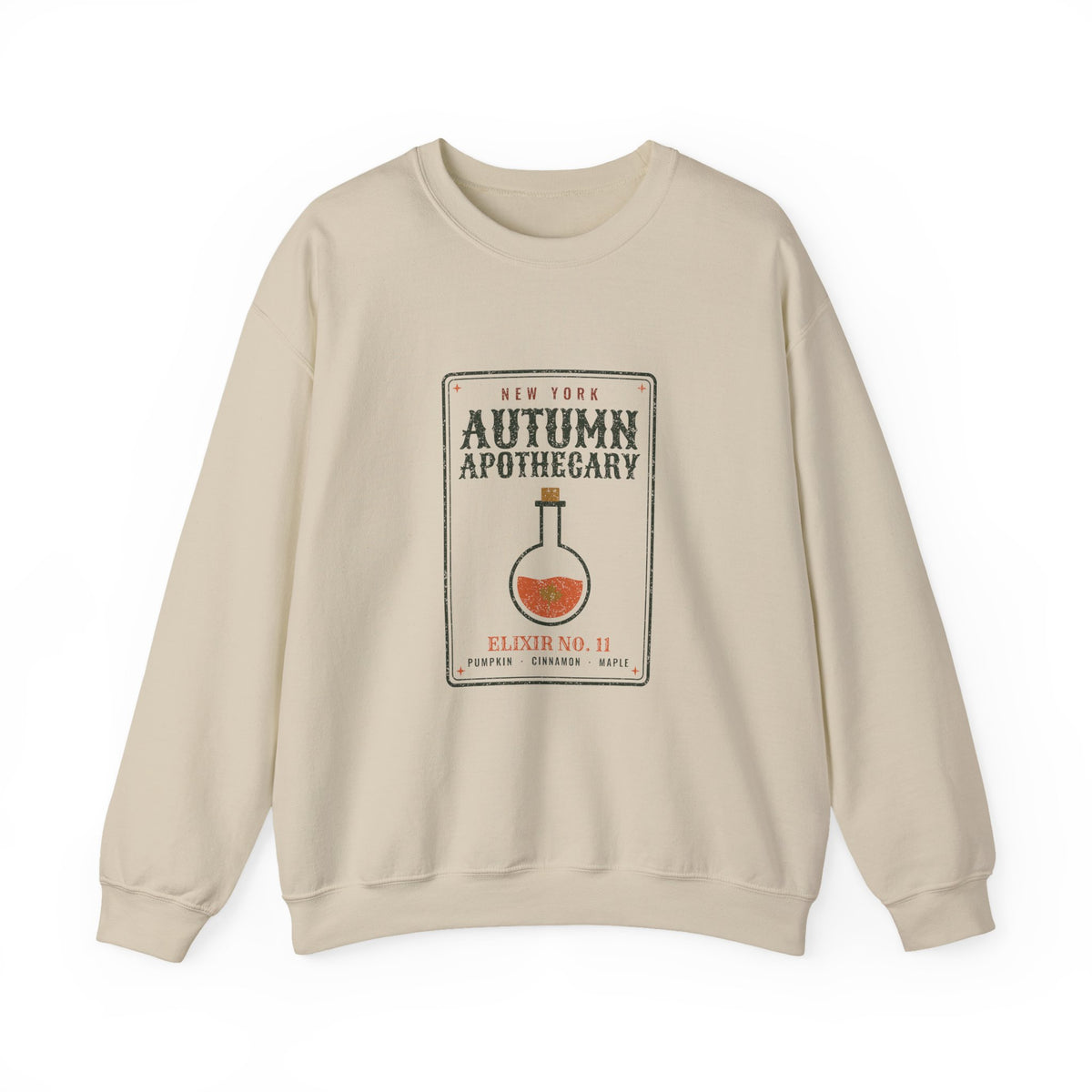 New York Autumn Apothecary Label Crewneck Sweatshirt