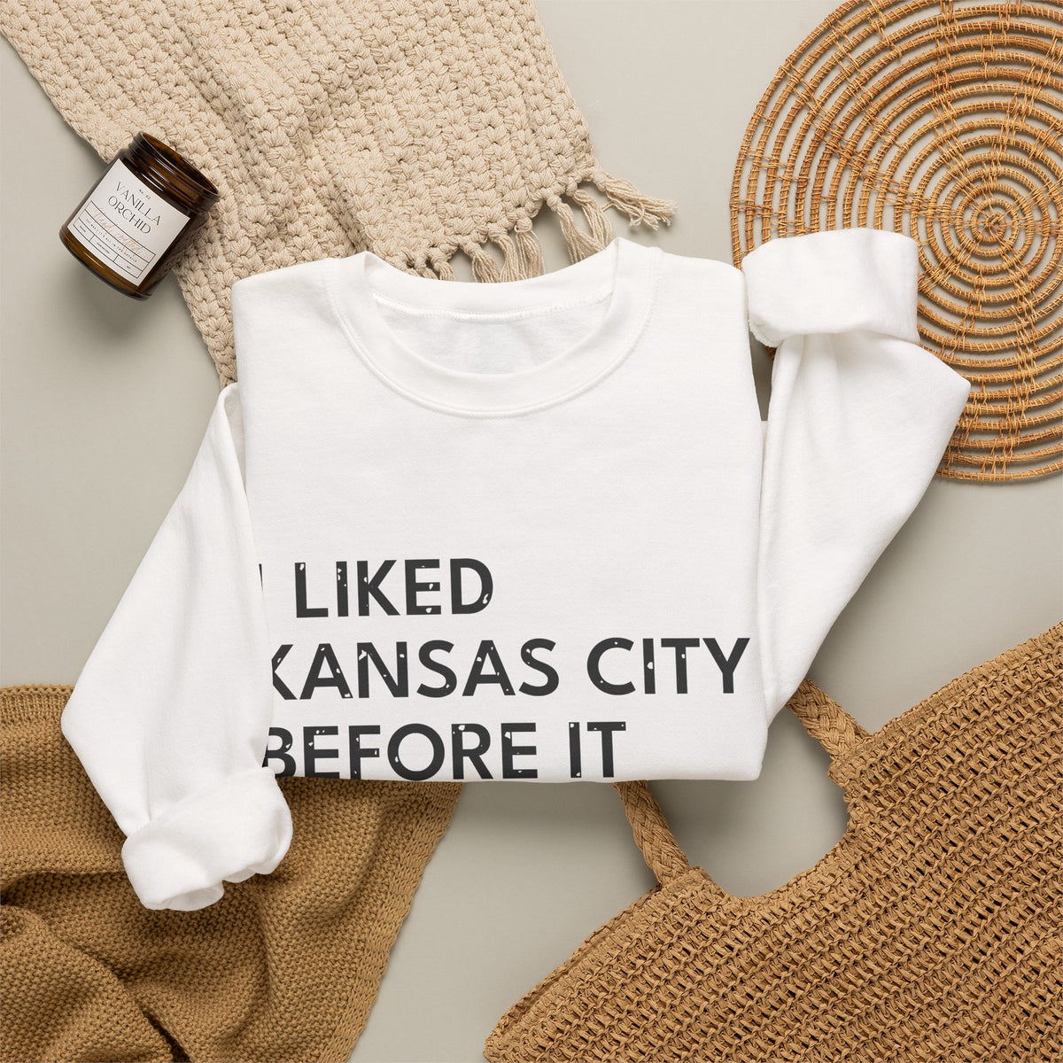 I Liked Kansas City Before It Was Cool Hometown Crewneck Sweatshirt