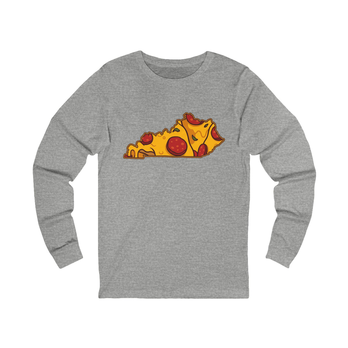 Kentucky Pizza Map Long Sleeve Tee