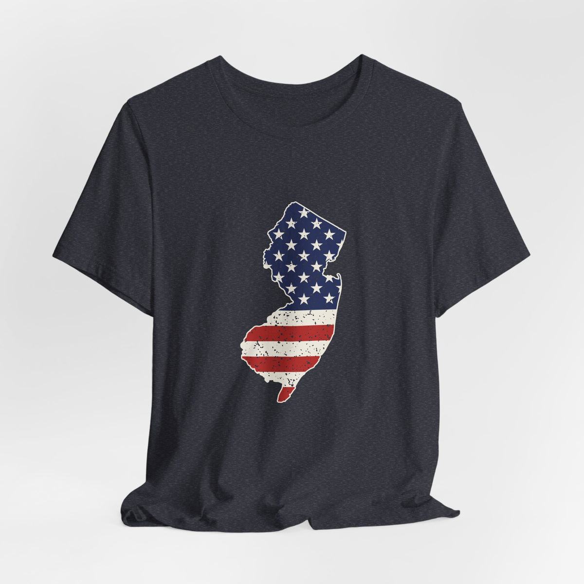 New Jersey American Flag Map T-Shirt