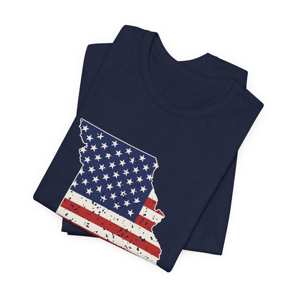 Missouri American Flag Map T-Shirt