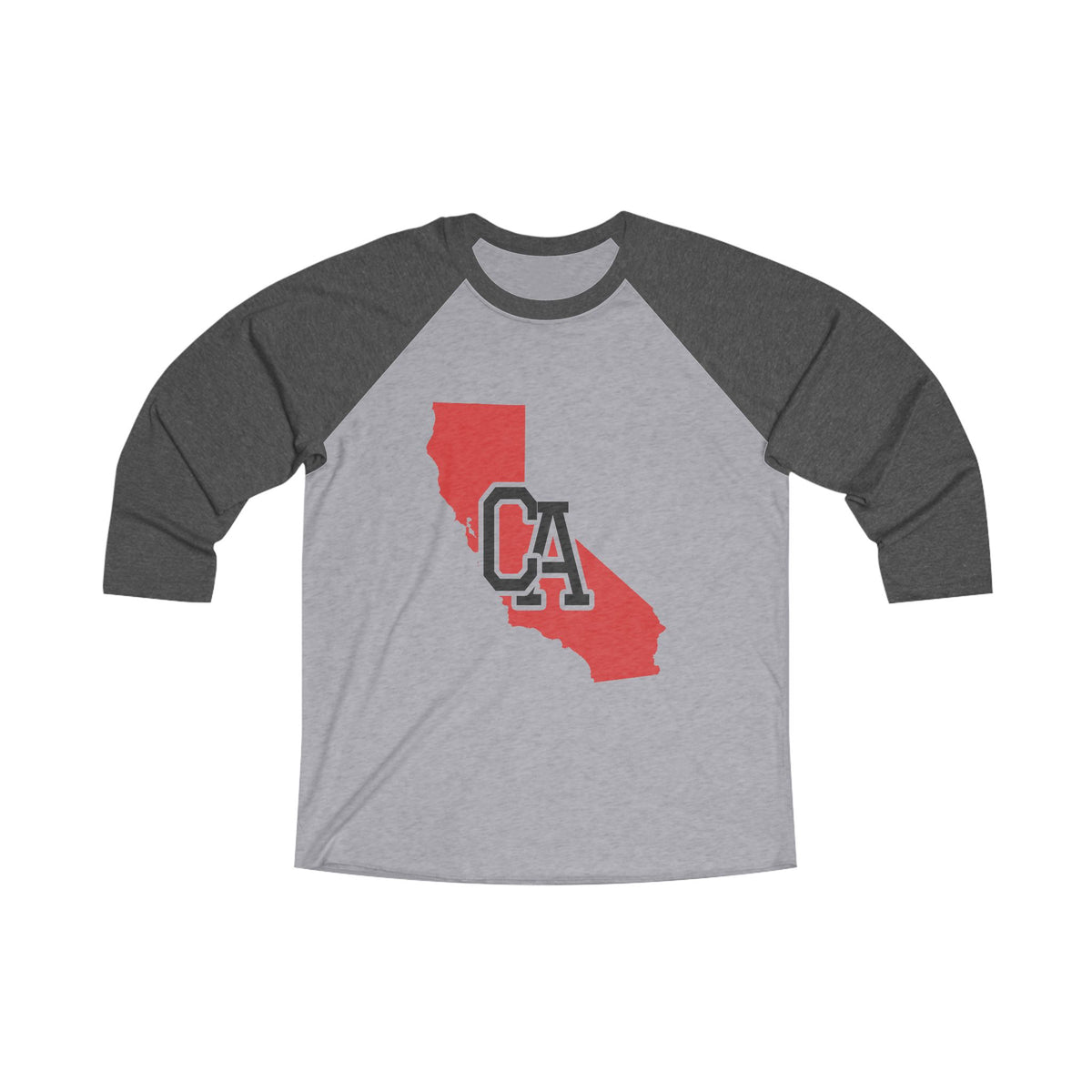 California Varsity Monogram Map Raglan 3/4 Sleeve Tee