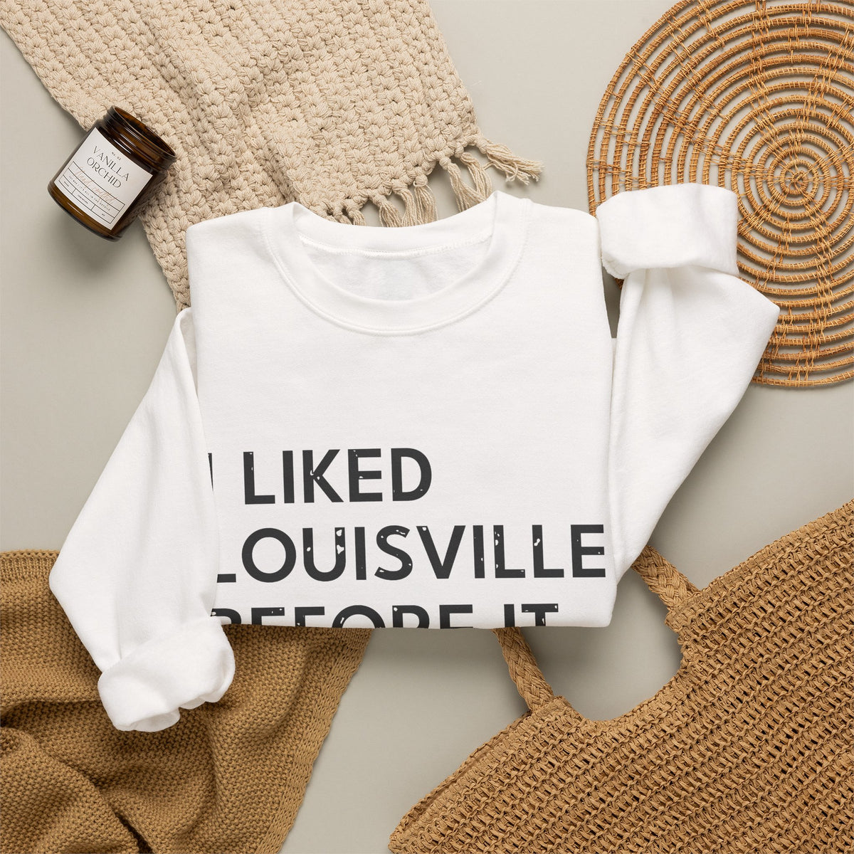 I Liked Louisville Before It Was Cool Retro Hometown Crewneck Sweatshirt