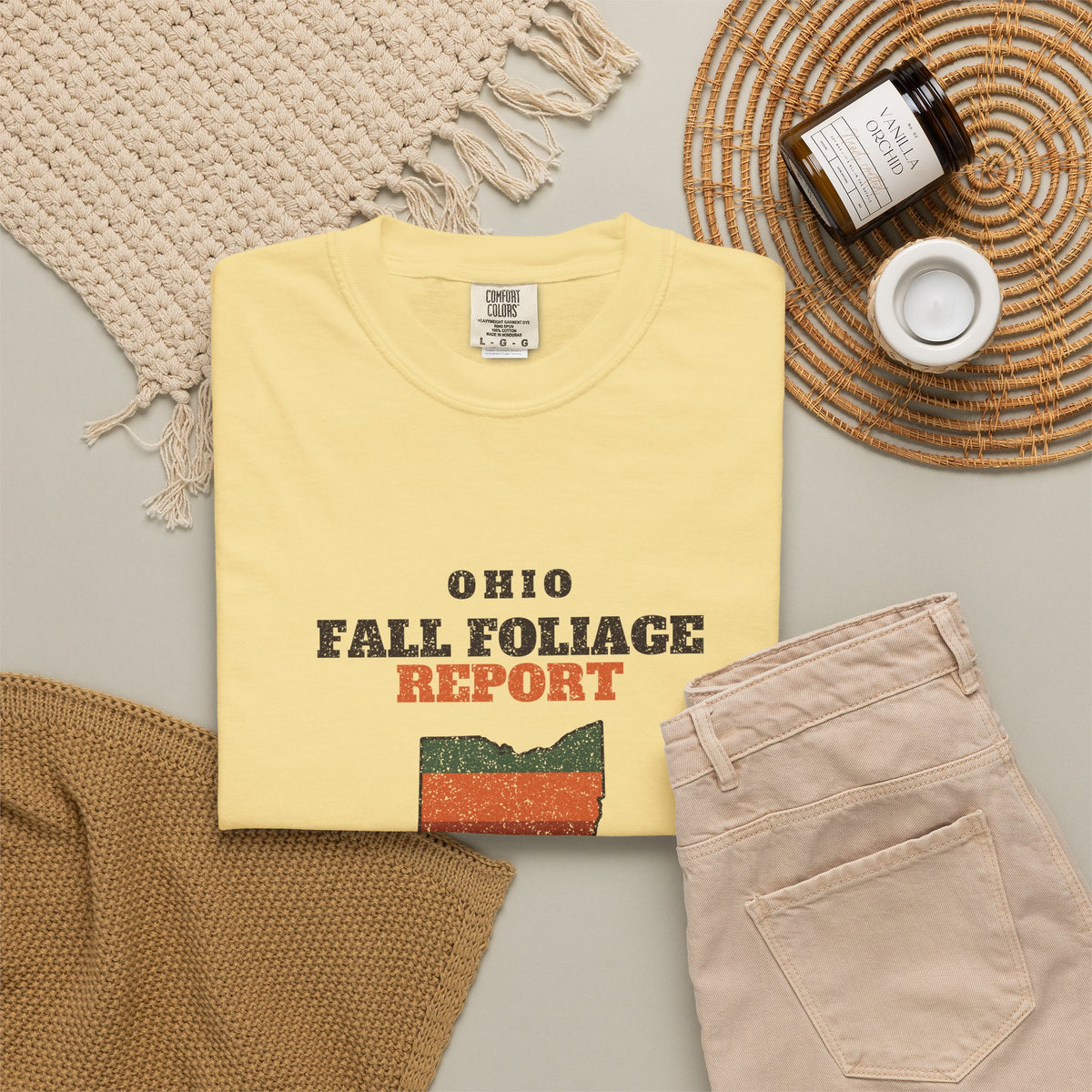 Ohio Fall Foliage Report Map T-Shirt