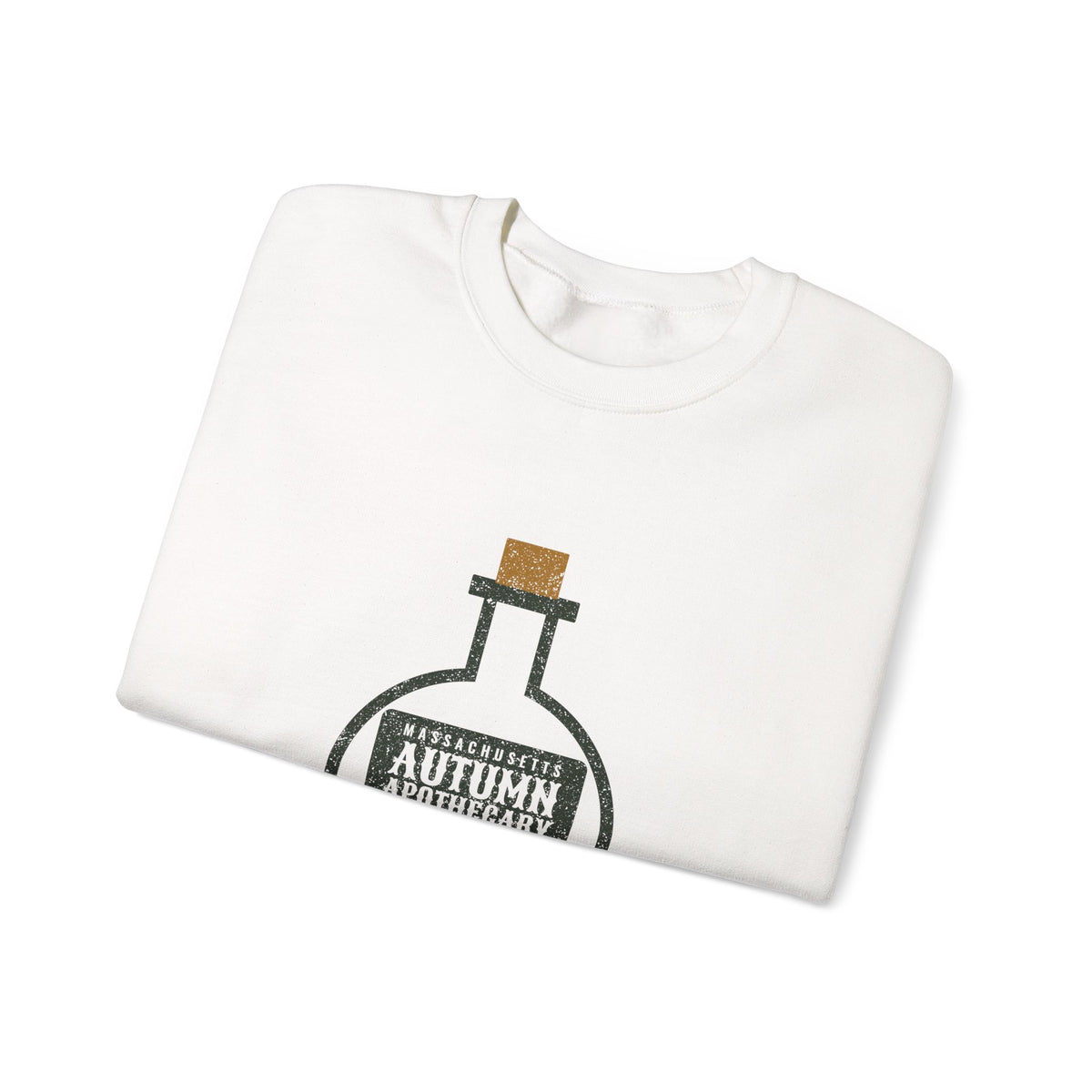 Massachusetts Autumn Apothecary Flask Crewneck Sweatshirt