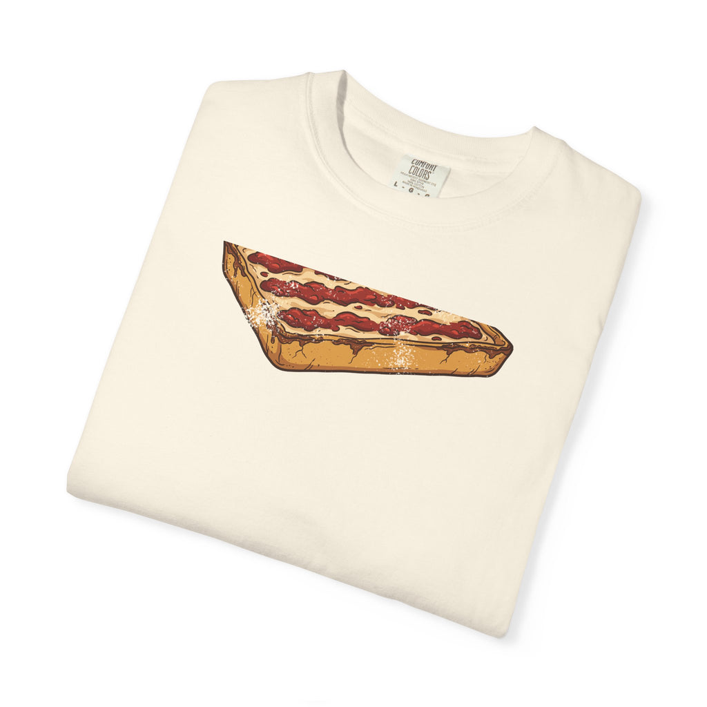 Detroit Style Pizza Retro Food Illustration T-Shirt