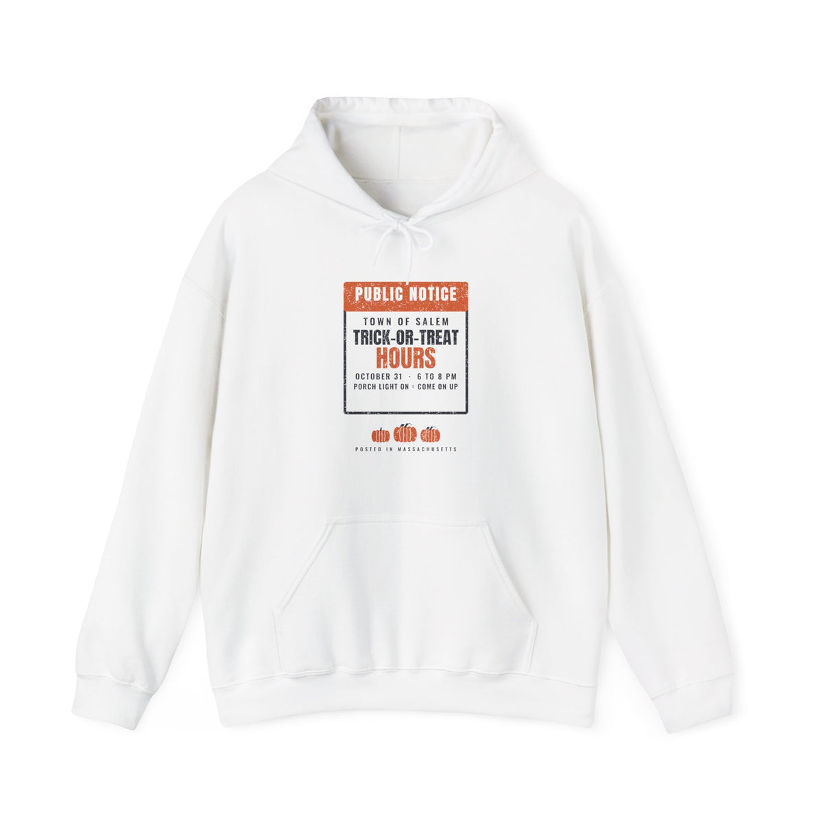 Salem Massachusetts Trick-or-Treat Hours Notice Hoodie