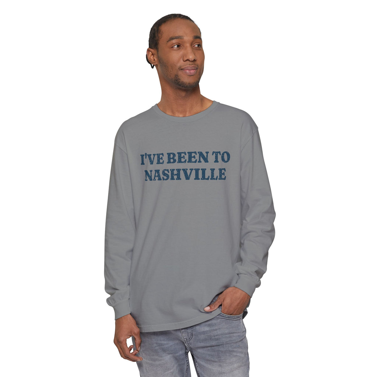 I've Been to Nashville Vintage Travel Souvenir Long Sleeve Tee