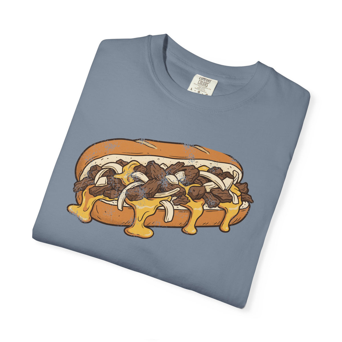 Philly Cheesesteak Retro Food Illustration T-Shirt