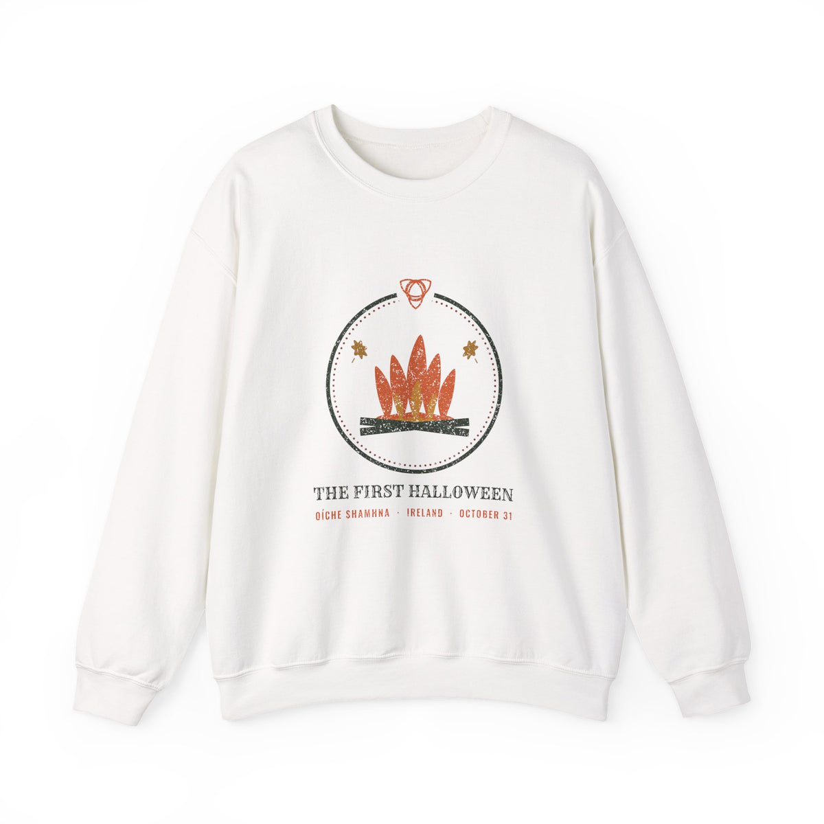 The First Halloween Oíche Shamhna Bonfire Crewneck Sweatshirt