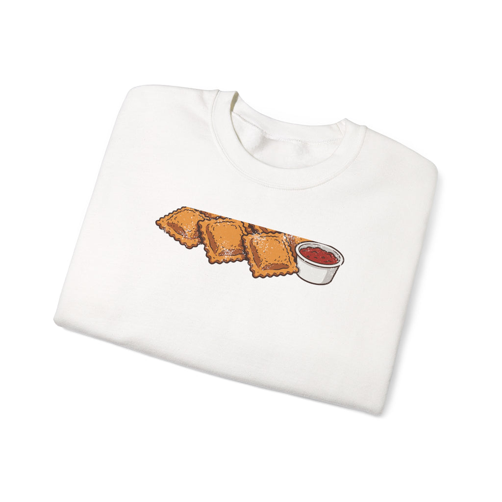 St Louis Toasted Ravioli Retro Food Illustration Crewneck Sweatshirt