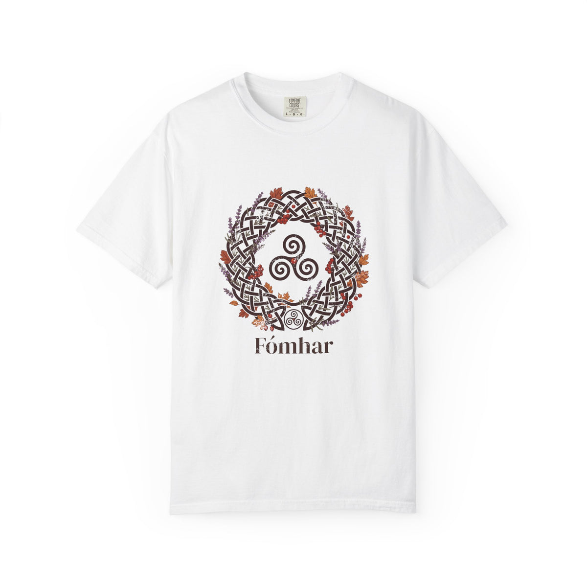 Fómhar Celtic Triskele Autumn Wreath T-Shirt