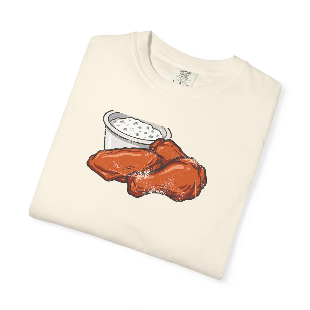 Buffalo Wings Blue Cheese Retro Food Illustration T-Shirt