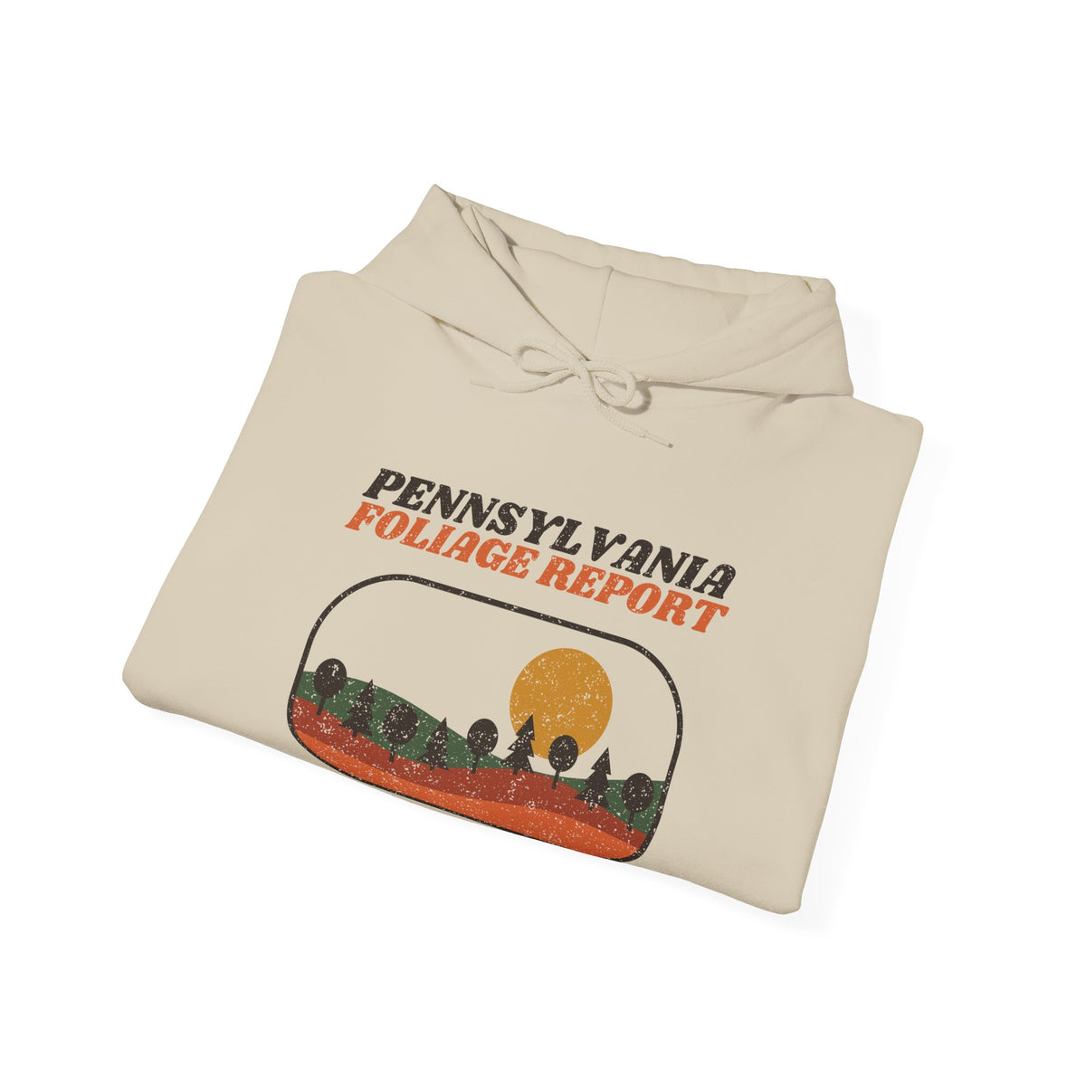 Pennsylvania Foliage Report Retro Landscape Hoodie