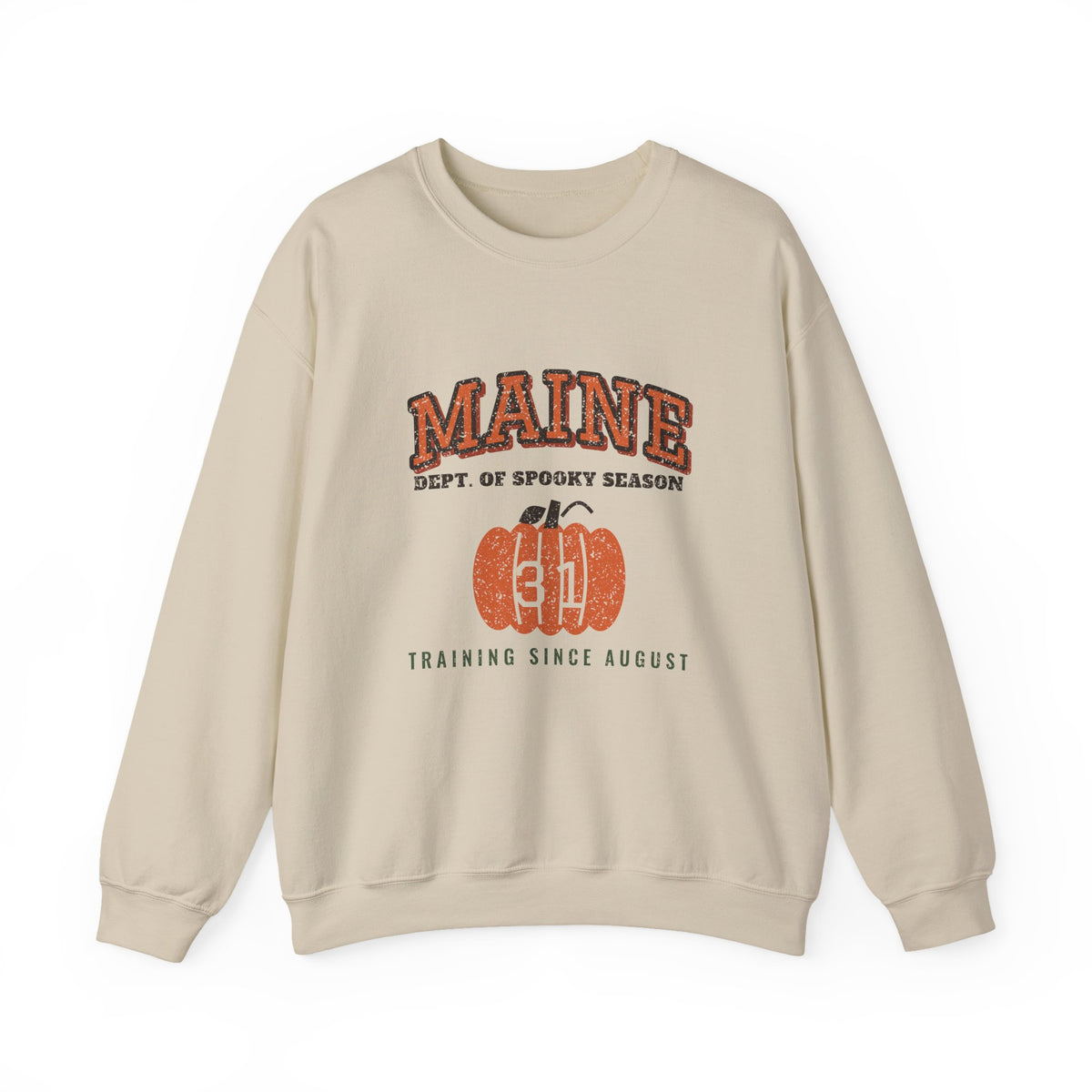 Maine Dept. of Spooky Season Varsity Crewneck Sweatshirt