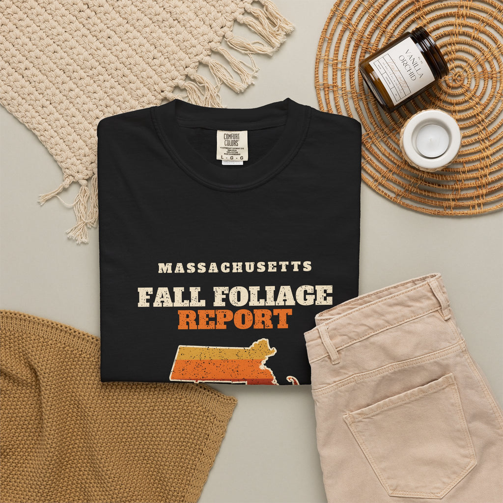 Massachusetts Fall Foliage Report Map T-Shirt