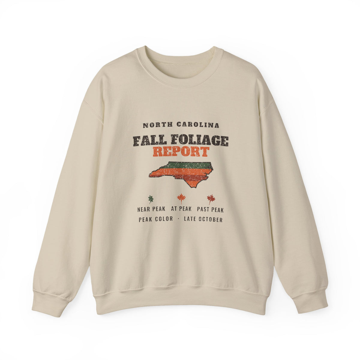 North Carolina Fall Foliage Report Map Crewneck Sweatshirt