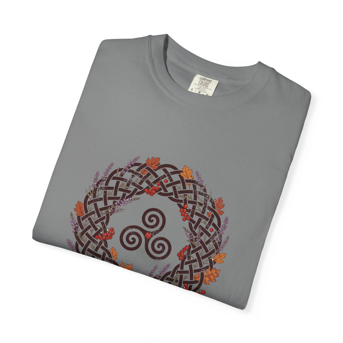 Fómhar Celtic Triskele Autumn Wreath T-Shirt