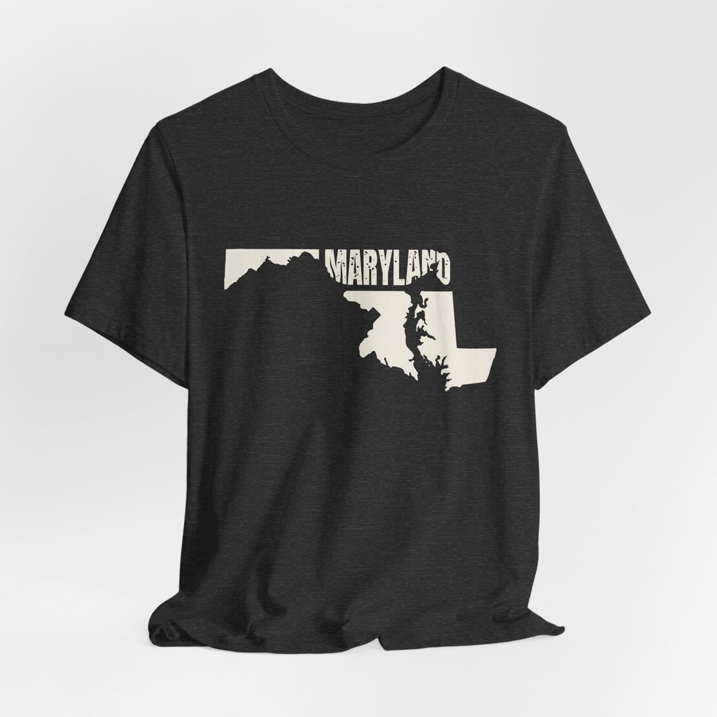 Maryland Vintage Letters Map T-Shirt