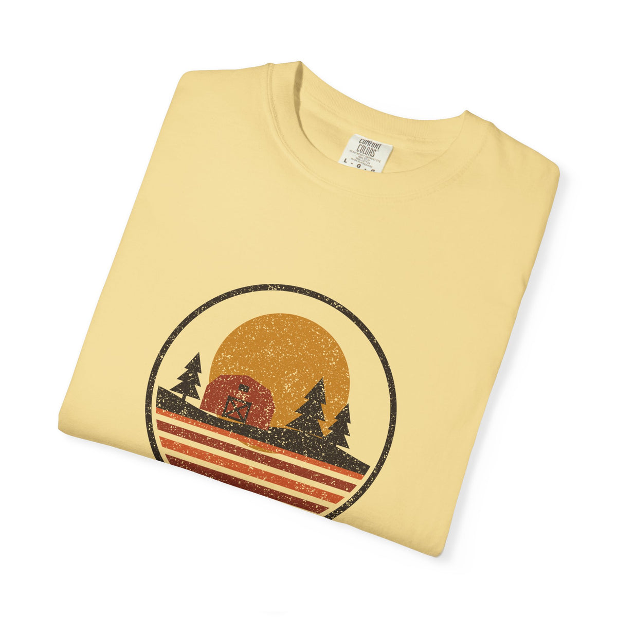 Harvest Moon Over New York Retro Badge T-Shirt