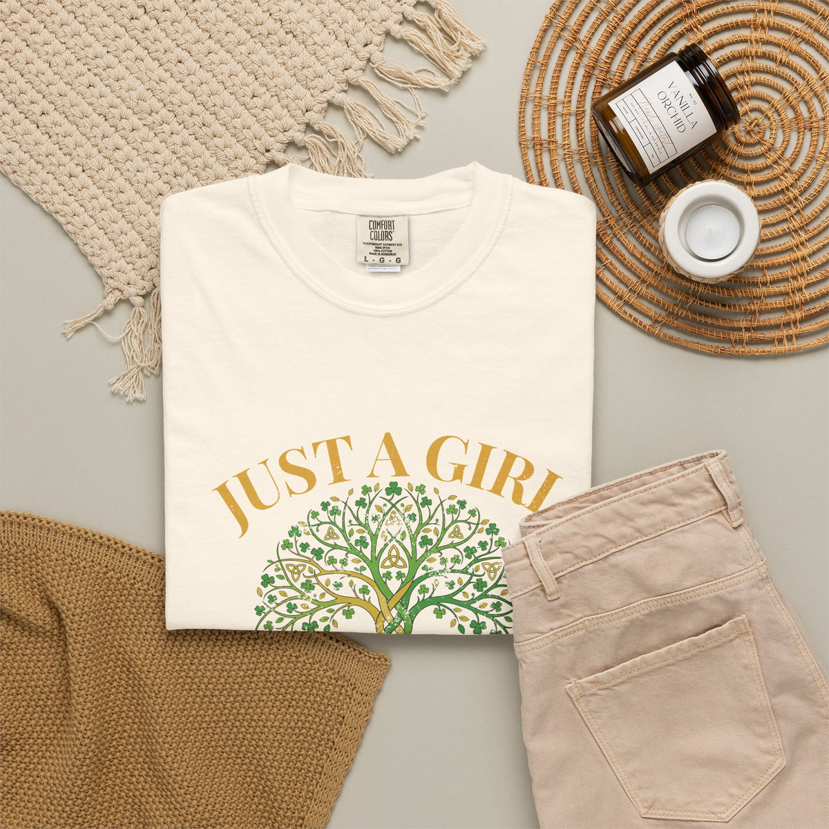 Just a Girl With Irish Roots Tree of Life T-Shirt