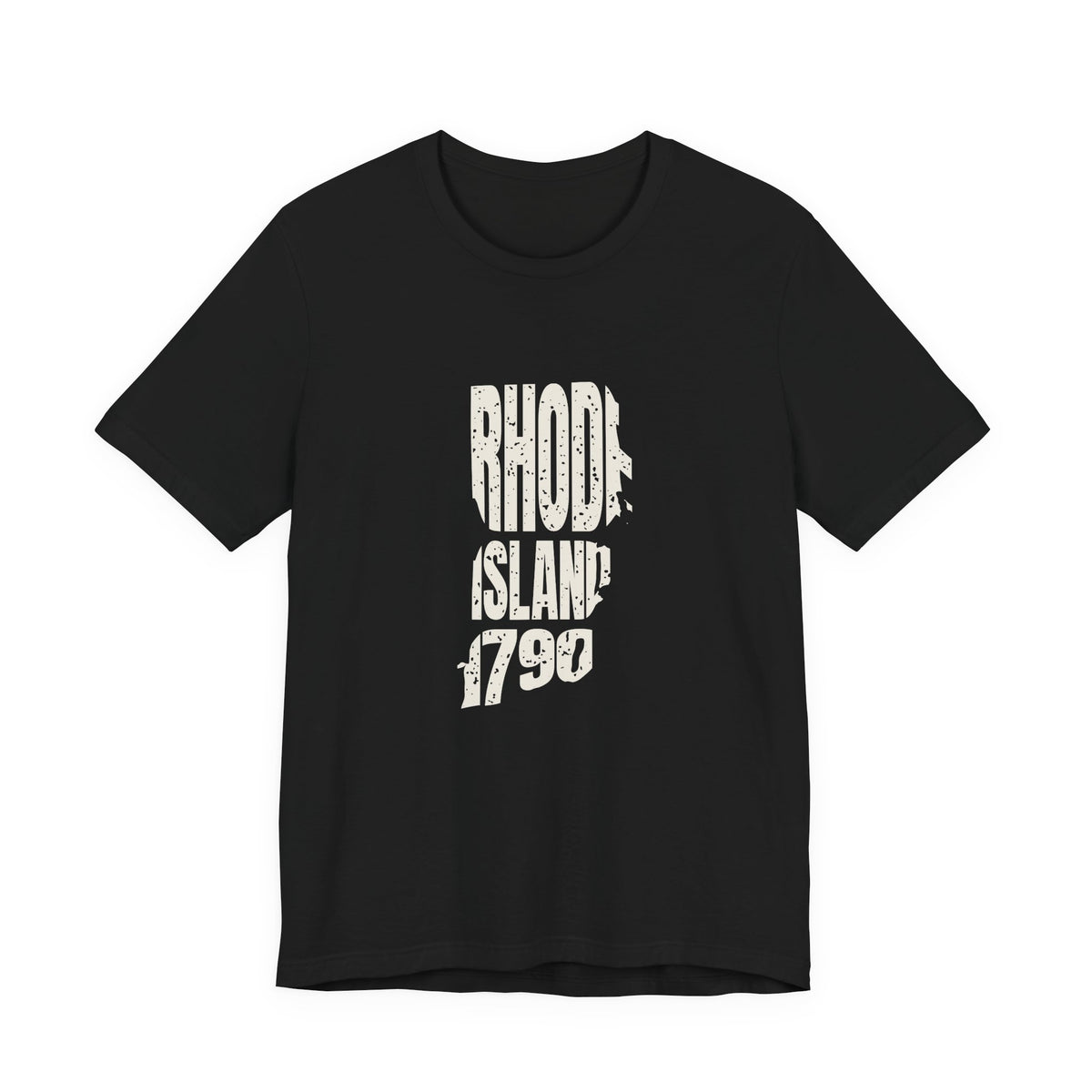 Rhode Island Vintage Letters Map T-Shirt