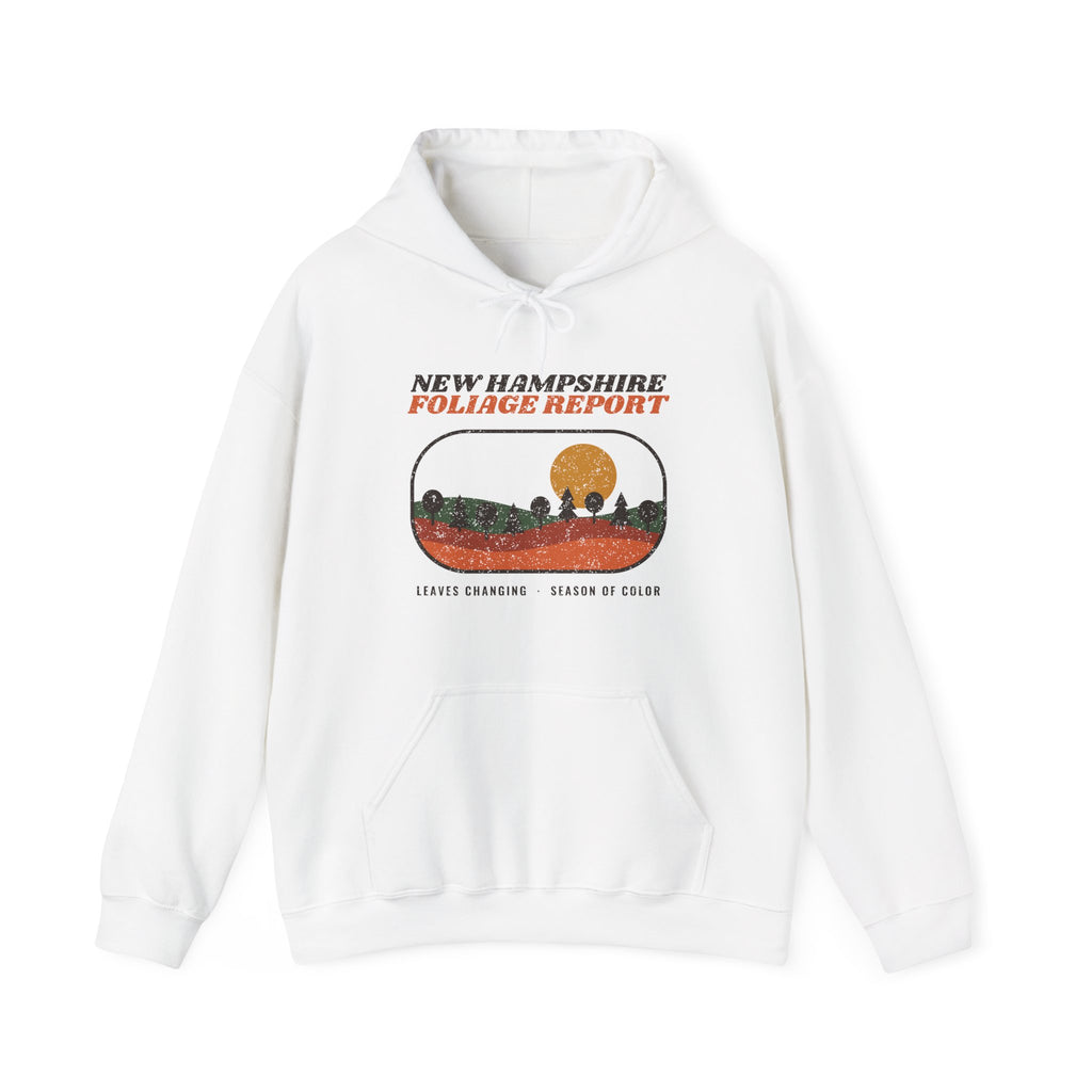 New Hampshire Foliage Report Retro Landscape Hoodie