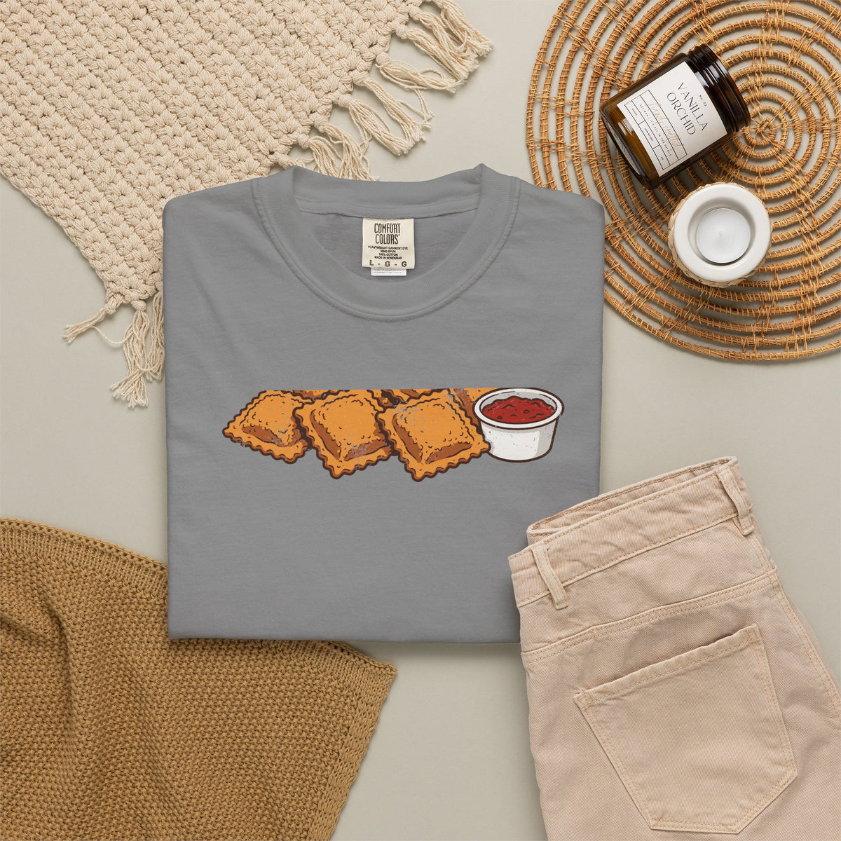 St Louis Toasted Ravioli Retro Food Illustration T-Shirt