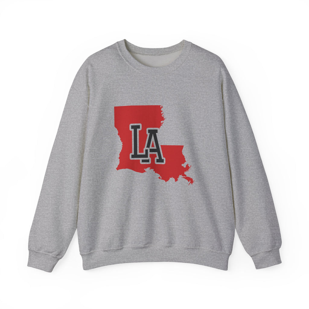 Louisiana Varsity Monogram Map Crewneck Sweatshirt