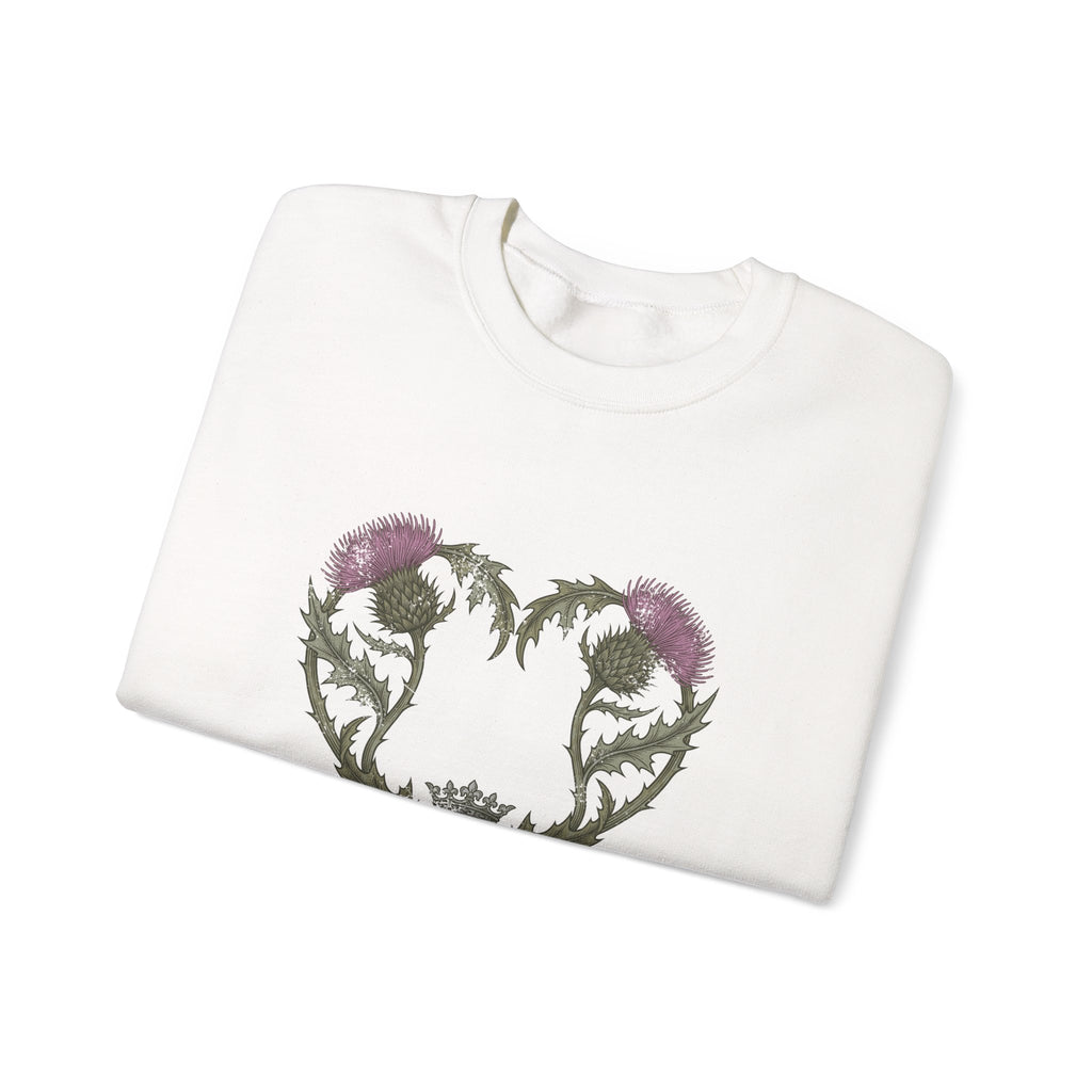 Scotland Has My Heart Purple Thistles Crewneck Sweatshirt