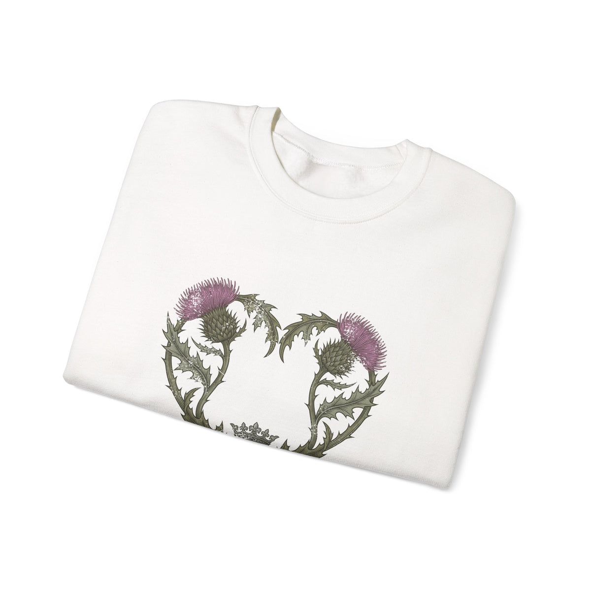 Scotland Has My Heart Purple Thistles Crewneck Sweatshirt