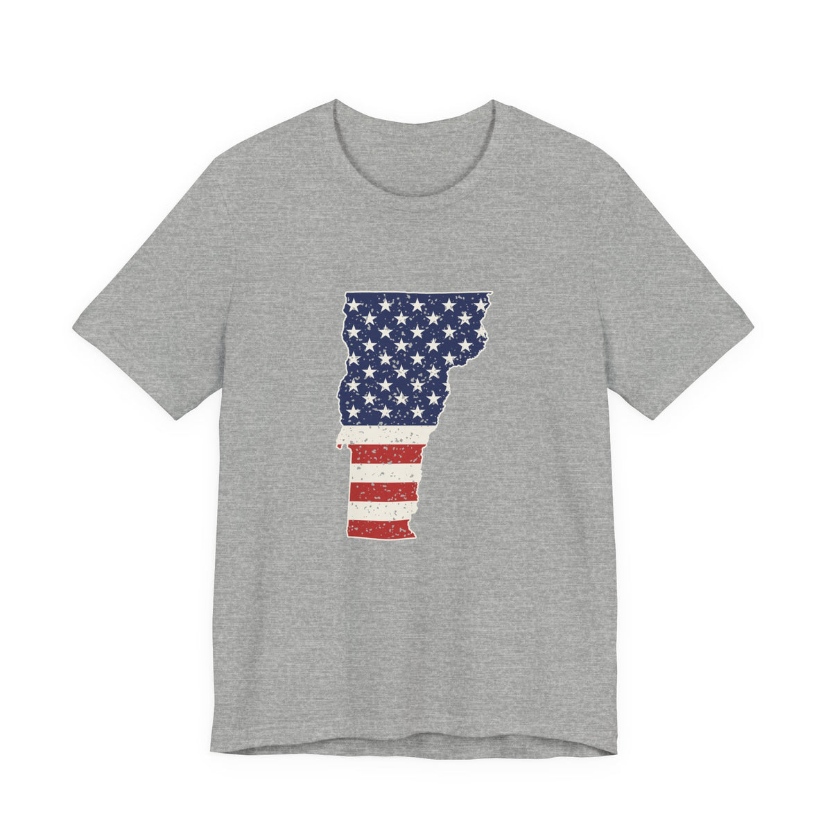 Vermont American Flag Map T-Shirt