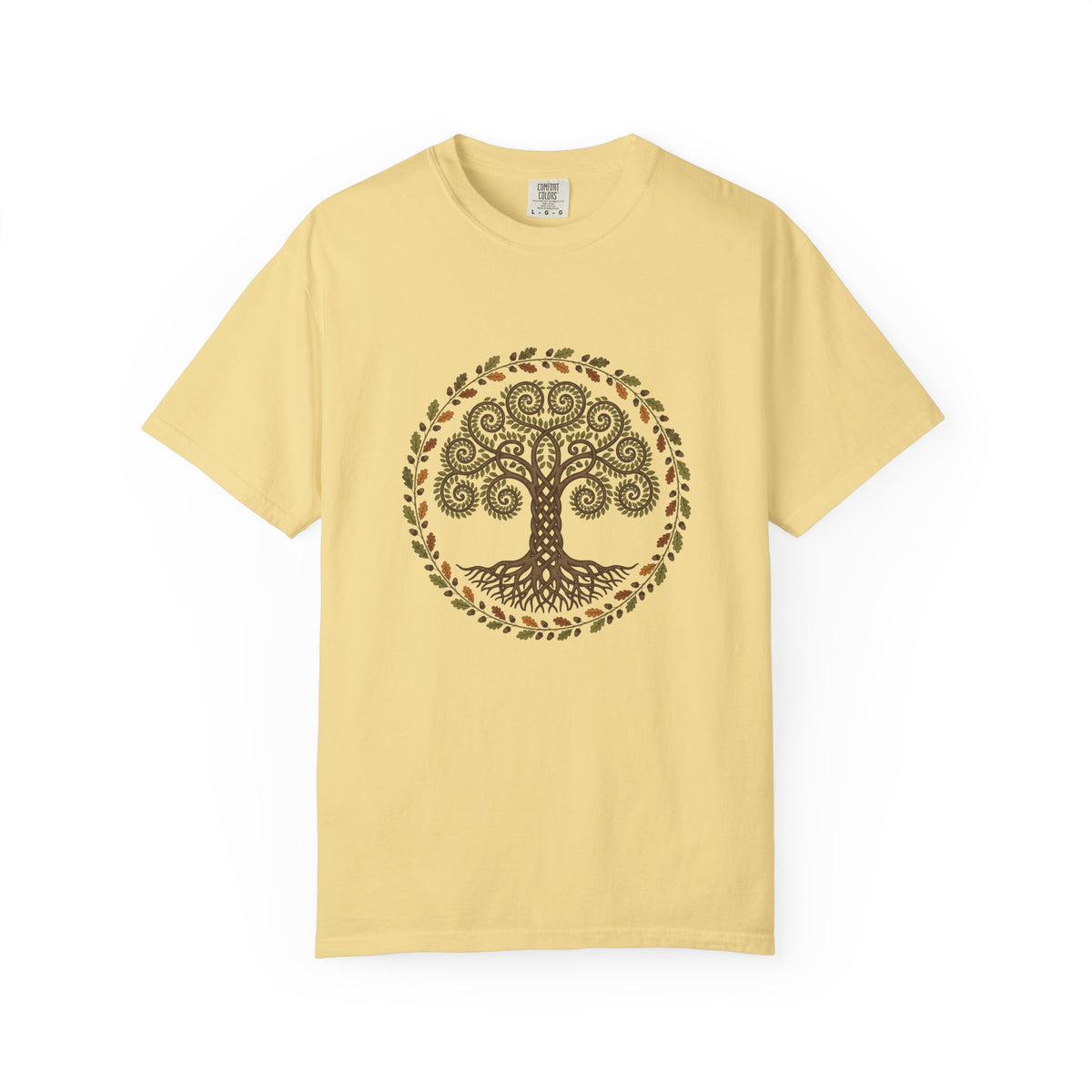 Celtic Tree of Life Autumn Oak Wreath T-Shirt