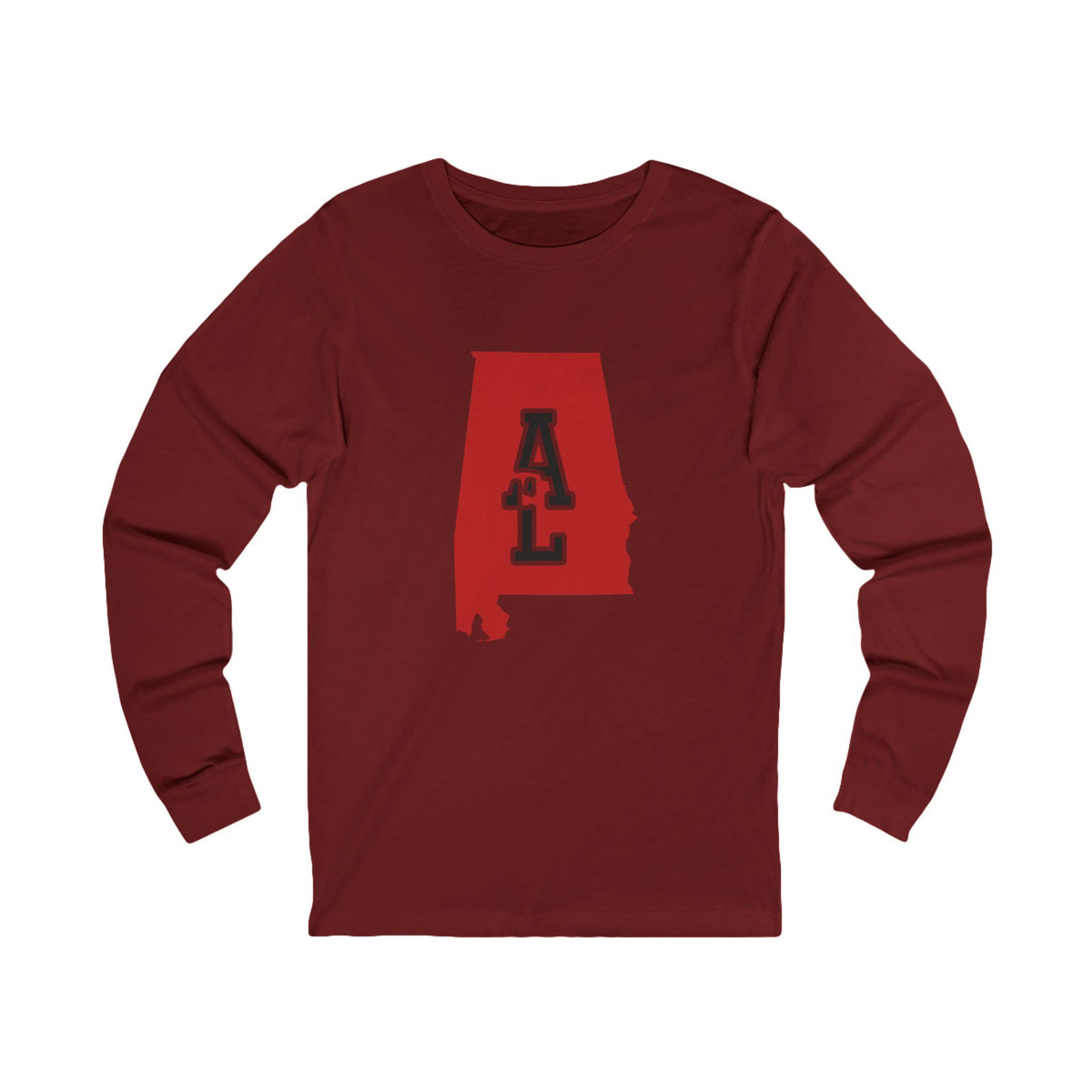 Alabama Varsity Monogram Map Long Sleeve Tee