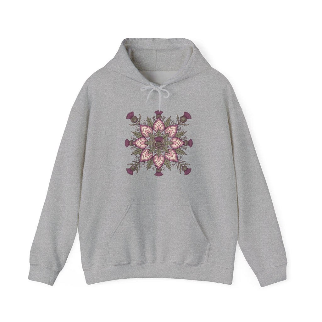 Scottish Thistle Mandala Botanical Hoodie