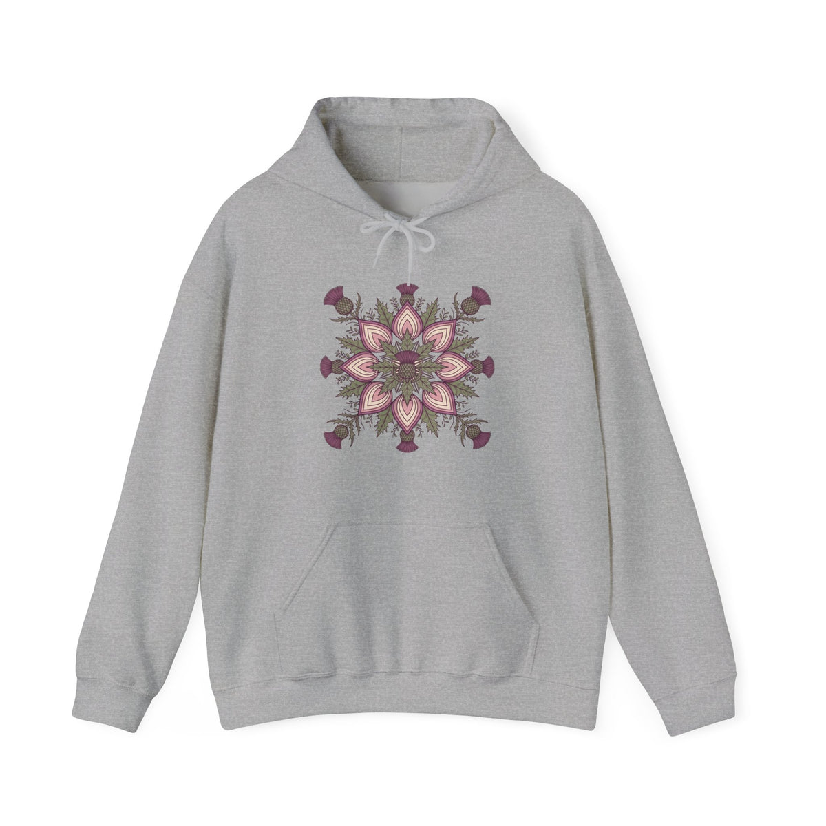Scottish Thistle Mandala Botanical Hoodie