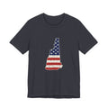New Hampshire American Flag Map T-Shirt