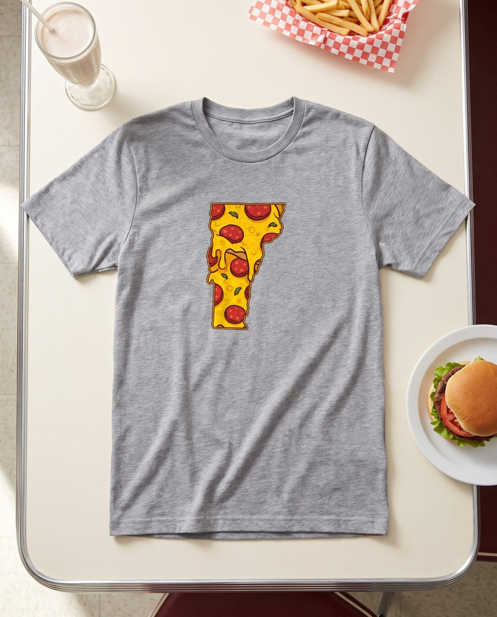 Vermont Pizza Map T-Shirt (photo)