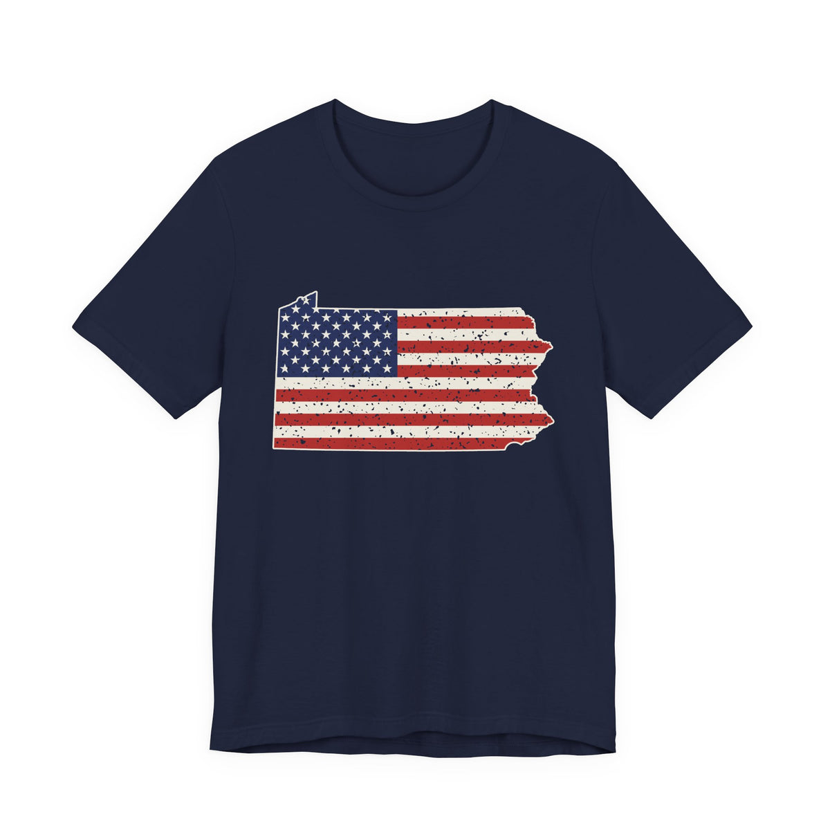 Pennsylvania American Flag Map T-Shirt