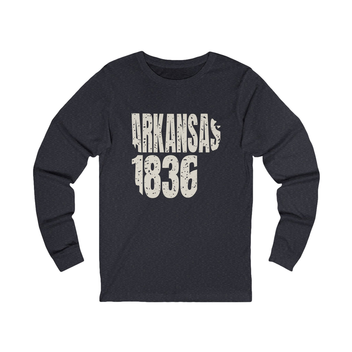 Arkansas Vintage Letters Map Long Sleeve Tee